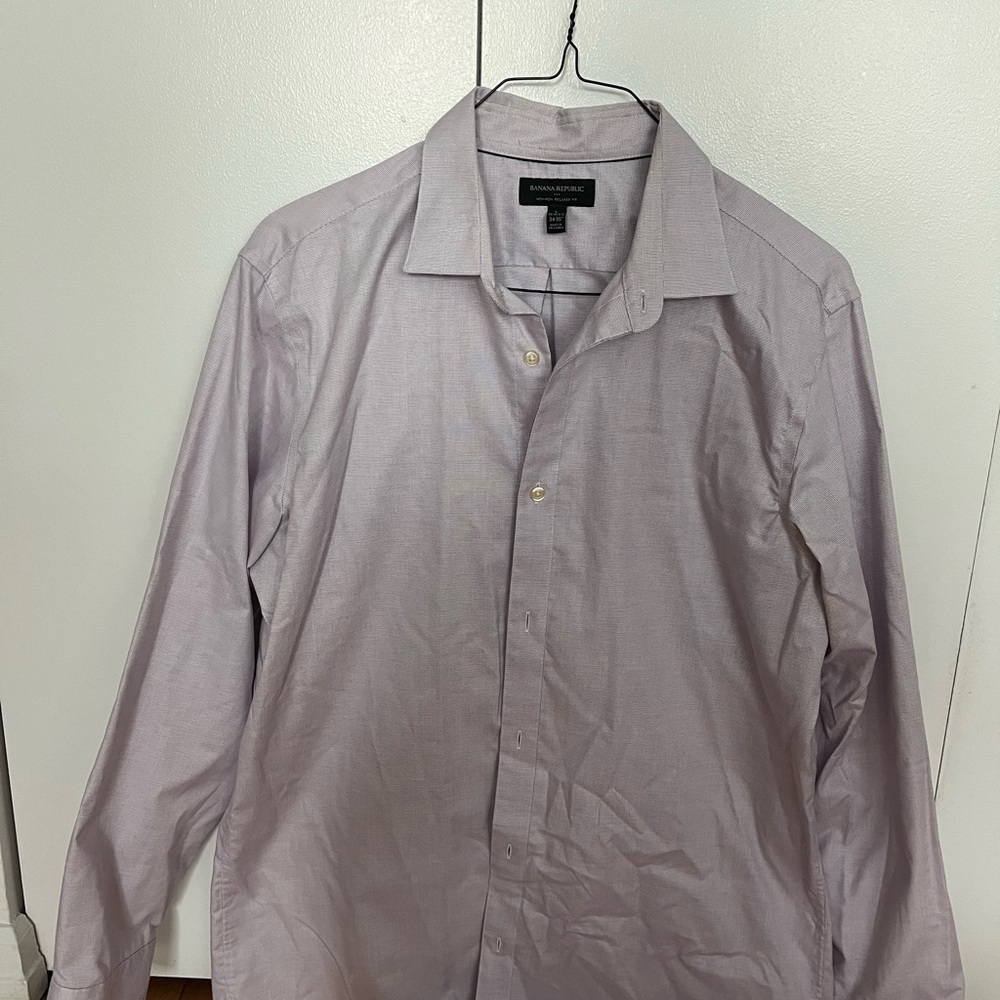 Banana Republic Purple Dress Shirt Elegant Formal Wear